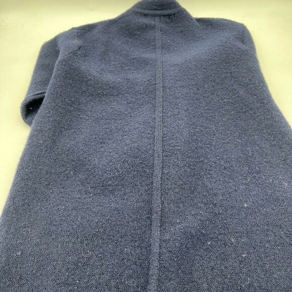 Harris Wallace Blue 100% Wool Button Up cardigan sweater Women’s Large Vintage - Picture 4 of 5